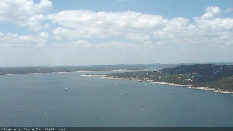 Lake Travis webcam, May 12, 2018 12:45 PM CT
