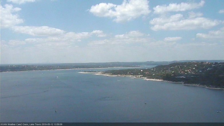 Lake Travis webcam, May 12, 2018 1:00 PM CT