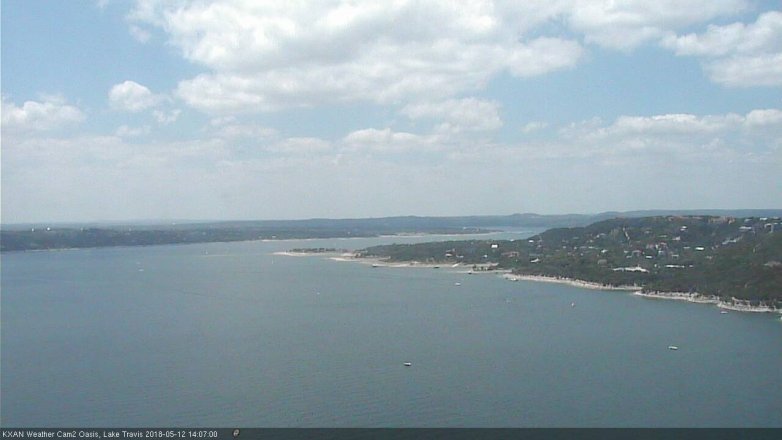 Lake Travis webcam, May 12, 2018 1:10 PM CT