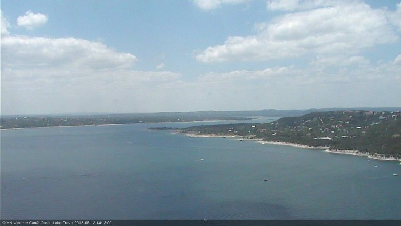 Lake Travis webcam, May 12, 2018 1:15 PM CT