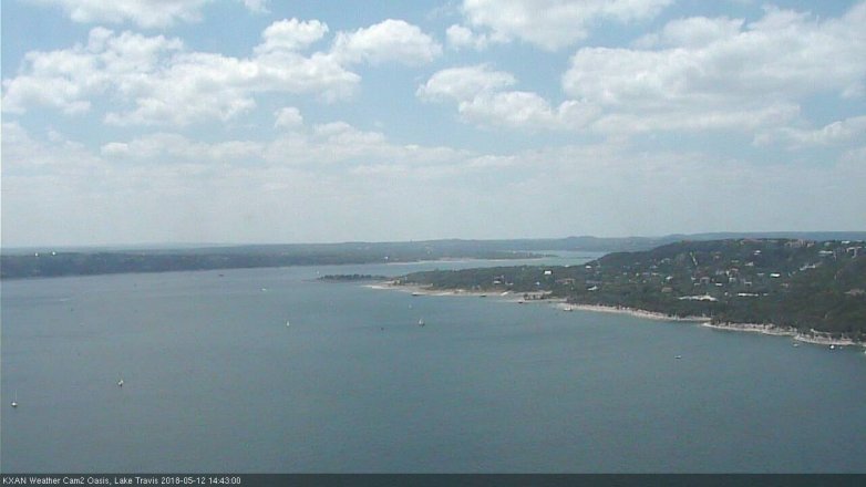 Lake Travis webcam, May 12, 2018 1:45 PM CT