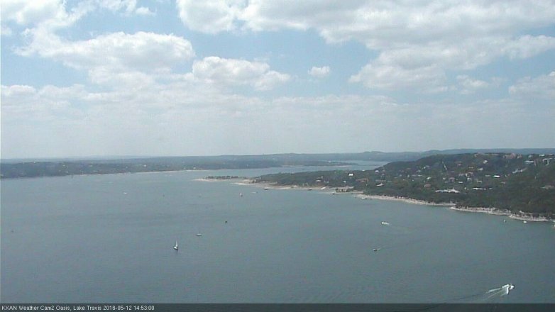 Lake Travis webcam, May 12, 2018 1:55 PM CT