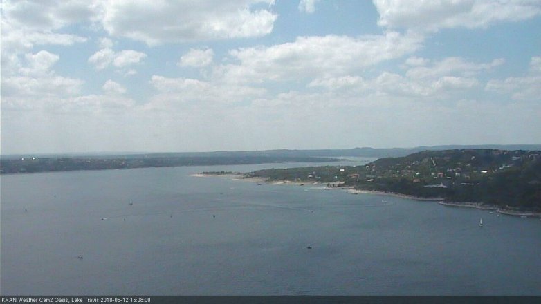 Lake Travis webcam, May 12, 2018 2:10 PM CT