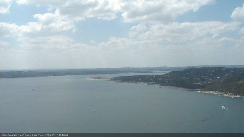 Lake Travis webcam, May 12, 2018 2:15 PM CT