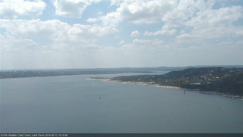 Lake Travis webcam, May 12, 2018 2:20 PM CT