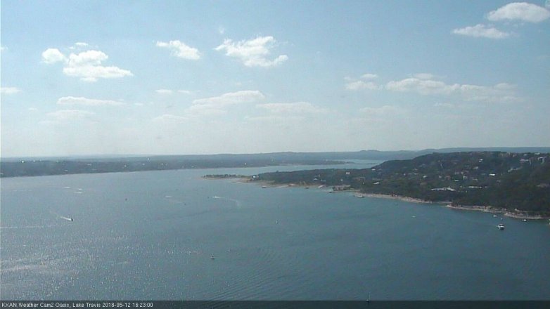 Lake Travis webcam, May 12, 2018 3:25 PM CT