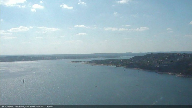 Lake Travis webcam, May 12, 2018 3:40 PM CT