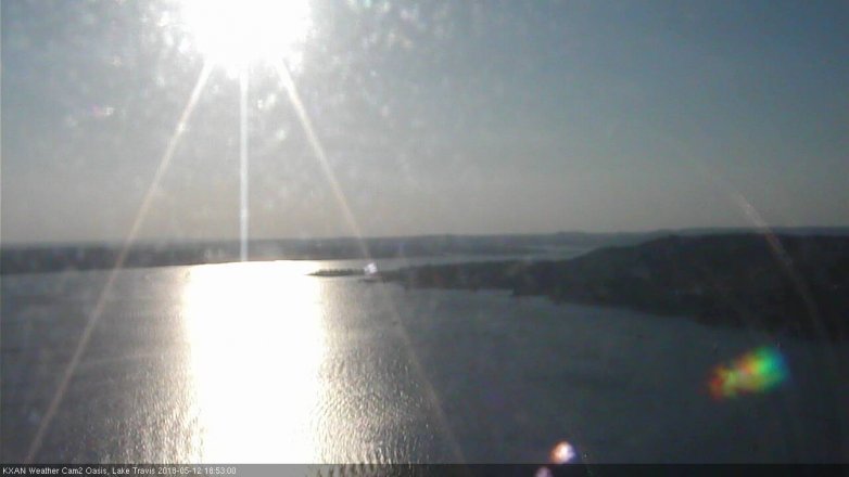 Lake Travis webcam, May 12, 2018 5:55 PM CT