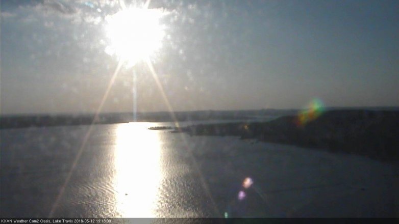 Lake Travis webcam, May 12, 2018 6:20 PM CT