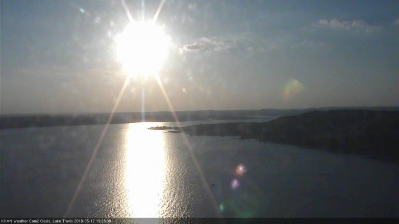 Lake Travis webcam, May 12, 2018 6:30 PM CT