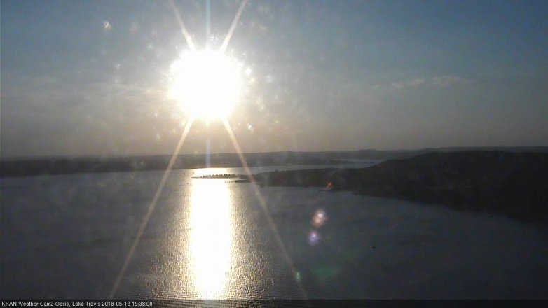 Lake Travis webcam, May 12, 2018 6:40 PM CT