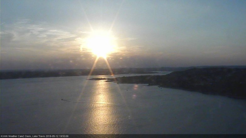 Lake Travis webcam, May 12, 2018 6:55 PM CT