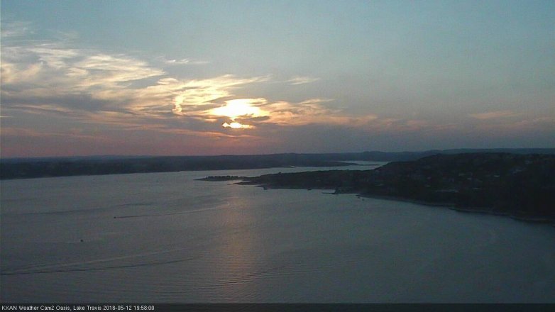 Lake Travis webcam, May 12, 2018 7:00 PM CT