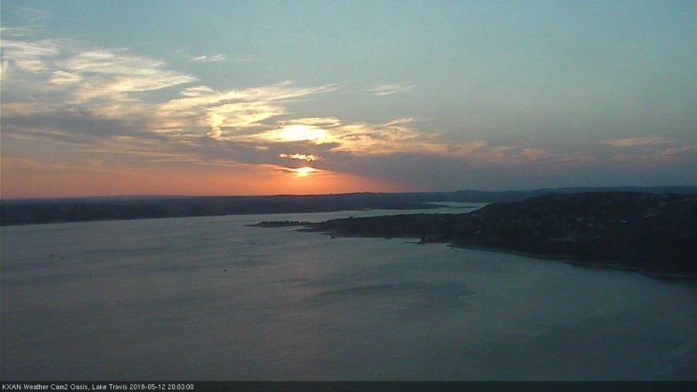 Lake Travis webcam, May 12, 2018 7:05 PM CT