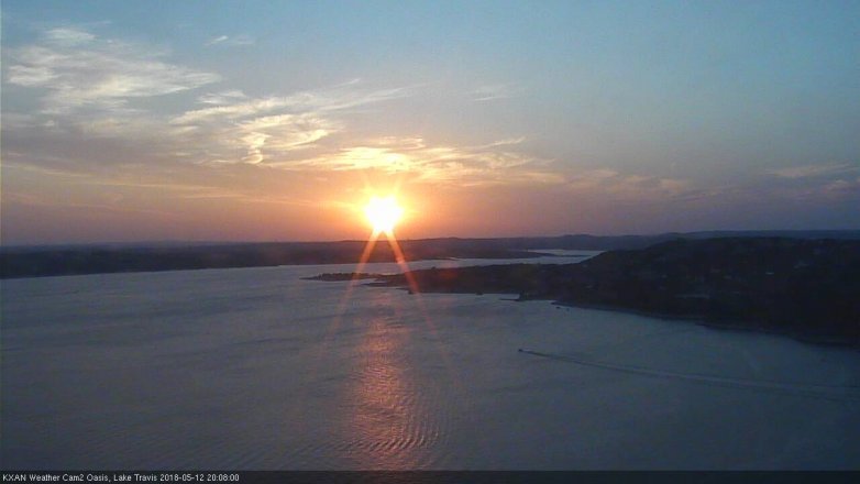 Lake Travis webcam, May 12, 2018 7:10 PM CT