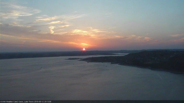 Lake Travis webcam, May 12, 2018 7:15 PM CT