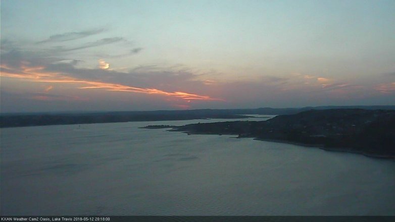 Lake Travis webcam, May 12, 2018 7:20 PM CT