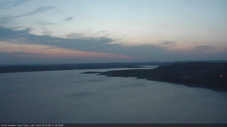 Lake Travis webcam, May 12, 2018 7:30 PM CT