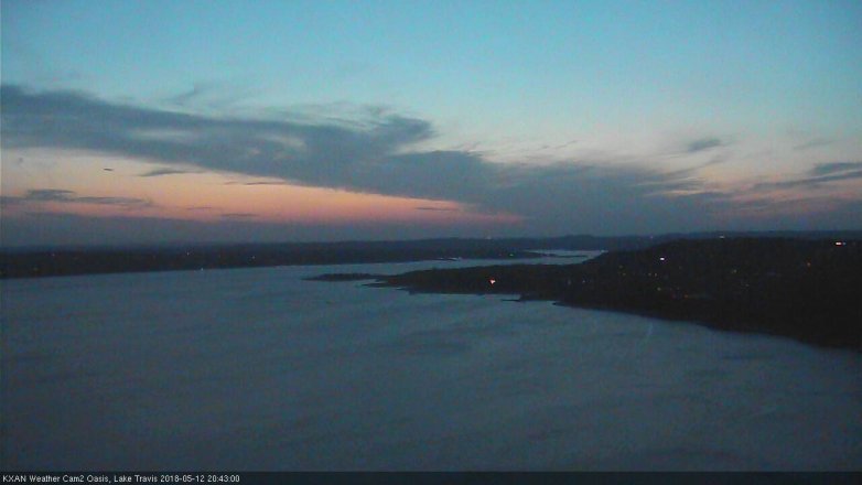 Lake Travis webcam, May 12, 2018 7:45 PM CT
