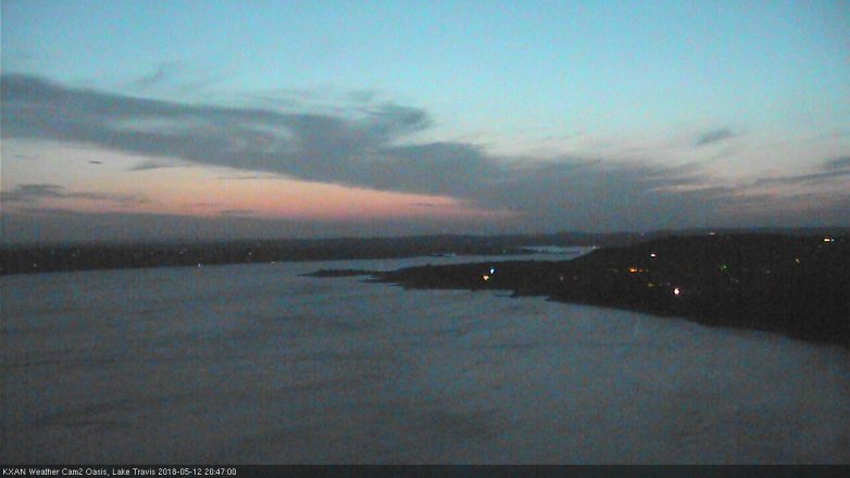 Lake Travis webcam, May 12, 2018 7:50 PM CT