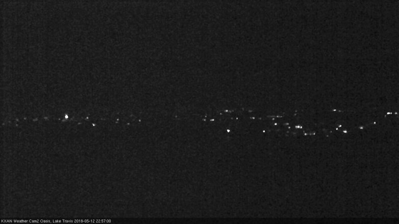 Lake Travis webcam, May 12, 2018 10:00 PM CT