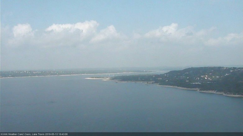 Lake Travis webcam, May 13, 2018 9:45 AM CT