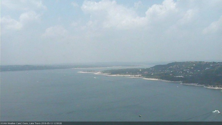 Lake Travis webcam, May 13, 2018 12:00 PM CT