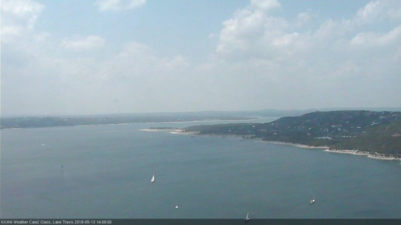Lake Travis webcam, May 13, 2018 1:10 PM CT