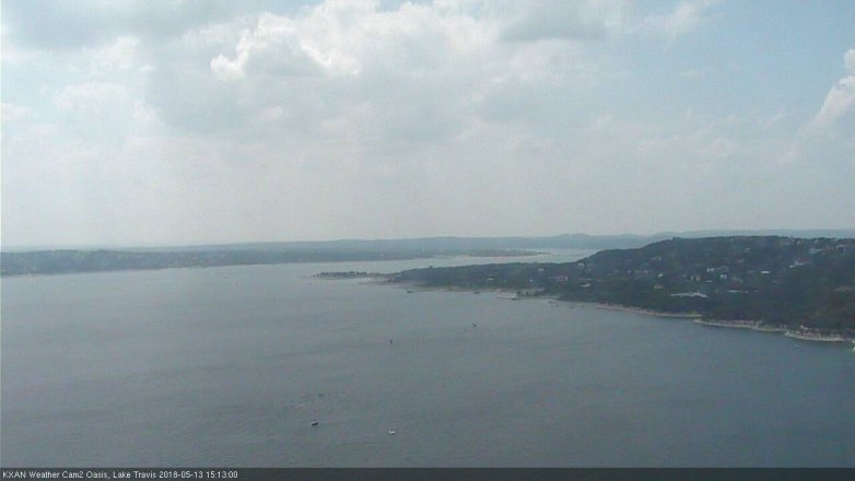 Lake Travis webcam, May 13, 2018 2:15 PM CT