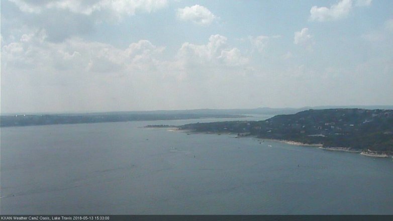 Lake Travis webcam, May 13, 2018 2:35 PM CT