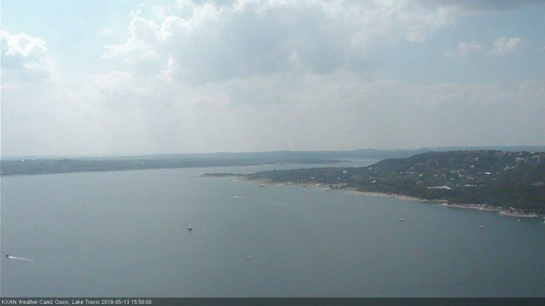 Lake Travis webcam, May 13, 2018 3:00 PM CT