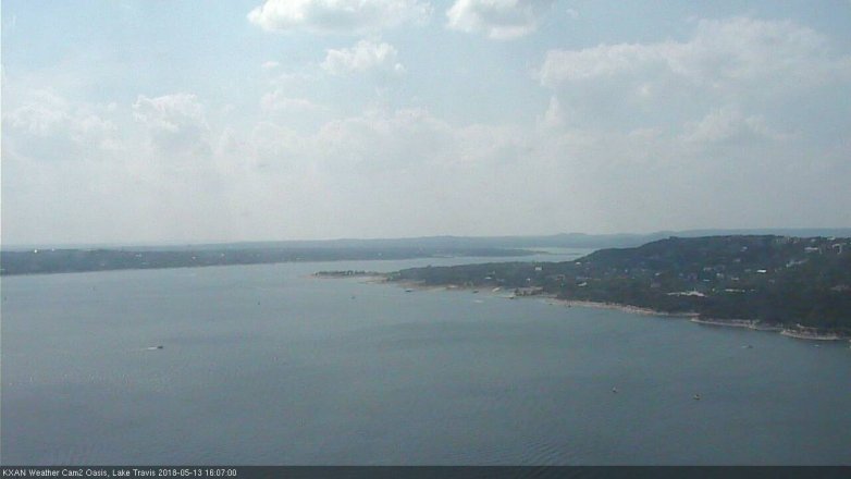 Lake Travis webcam, May 13, 2018 3:10 PM CT