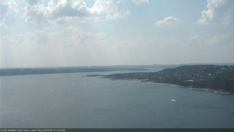 Lake Travis webcam, May 13, 2018 3:20 PM CT