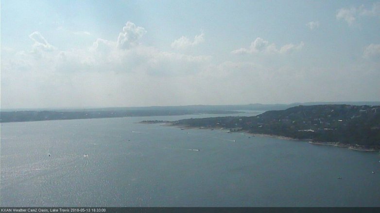 Lake Travis webcam, May 13, 2018 3:35 PM CT