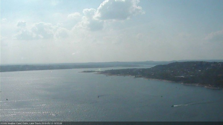 Lake Travis webcam, May 13, 2018 3:55 PM CT