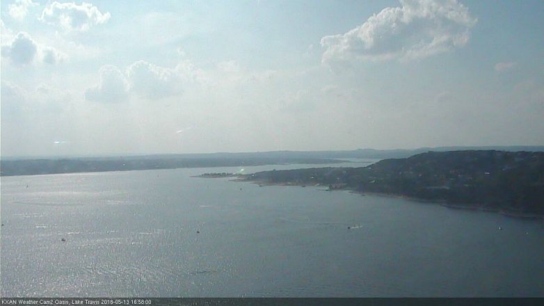 Lake Travis webcam, May 13, 2018 4:00 PM CT