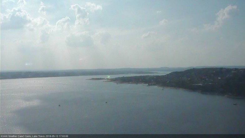 Lake Travis webcam, May 13, 2018 4:05 PM CT