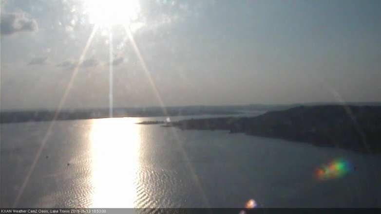 Lake Travis webcam, May 13, 2018 5:55 PM CT