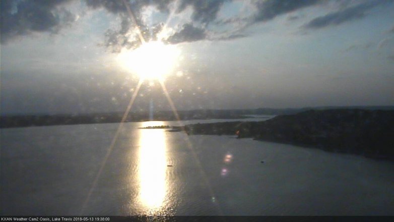Lake Travis webcam, May 13, 2018 6:40 PM CT