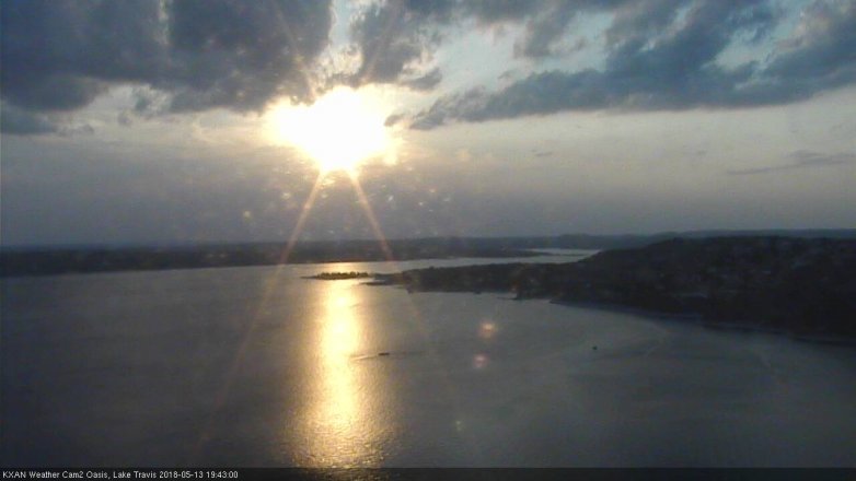 Lake Travis webcam, May 13, 2018 6:45 PM CT