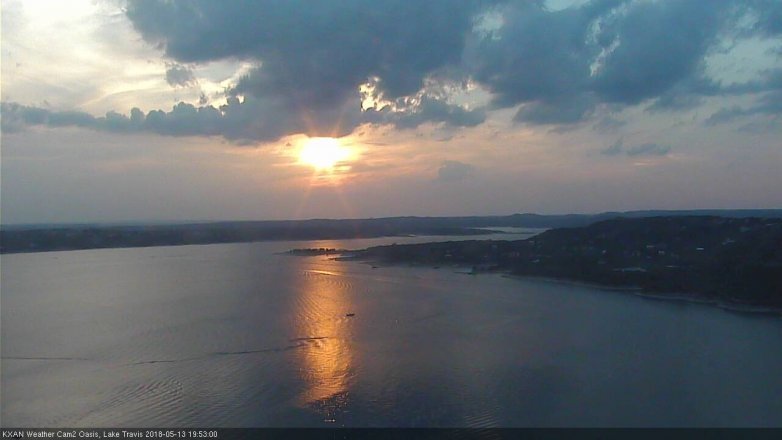 Lake Travis webcam, May 13, 2018 6:55 PM CT