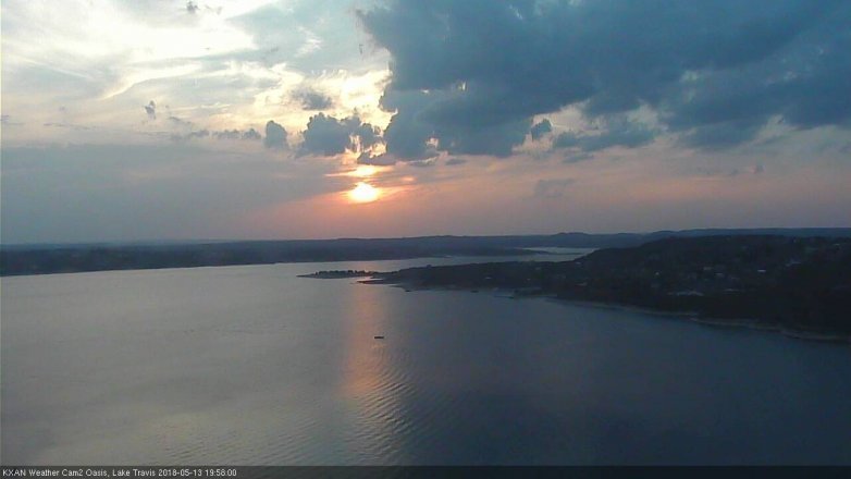 Lake Travis webcam, May 13, 2018 7:00 PM CT