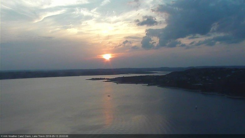 Lake Travis webcam, May 13, 2018 7:05 PM CT
