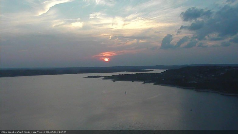 Lake Travis webcam, May 13, 2018 7:10 PM CT