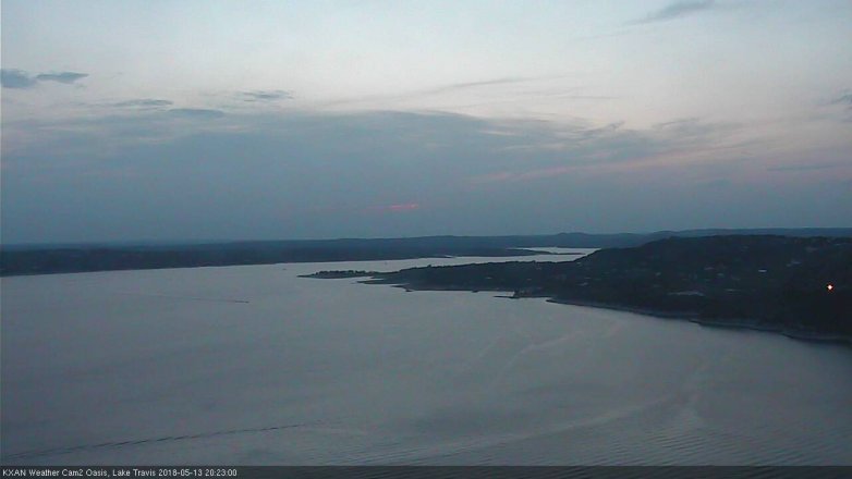 Lake Travis webcam, May 13, 2018 7:25 PM CT