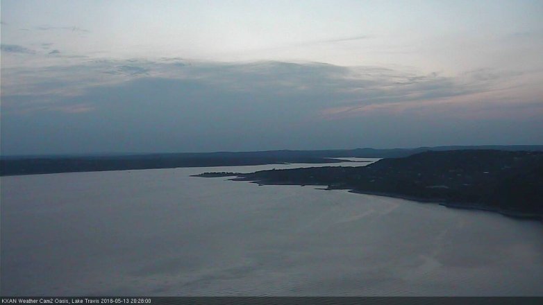 Lake Travis webcam, May 13, 2018 7:30 PM CT
