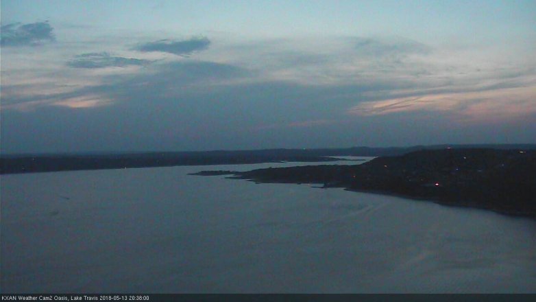 Lake Travis webcam, May 13, 2018 7:40 PM CT
