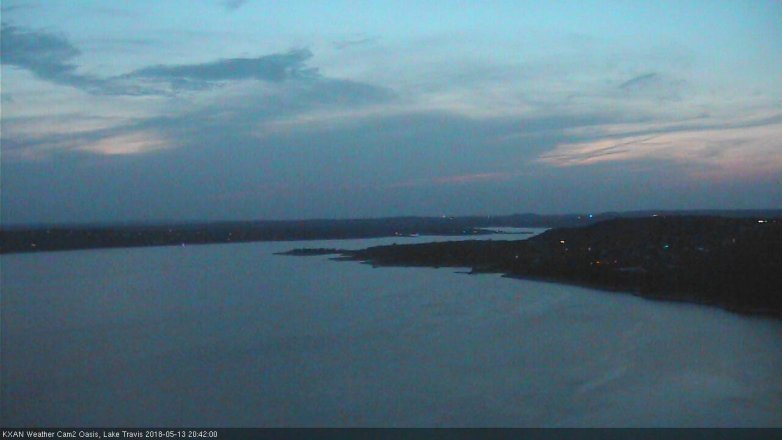 Lake Travis webcam, May 13, 2018 7:45 PM CT