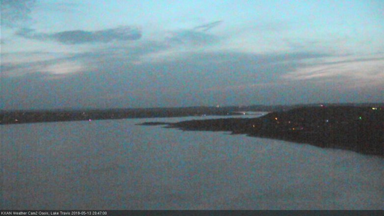 Lake Travis webcam, May 13, 2018 7:50 PM CT