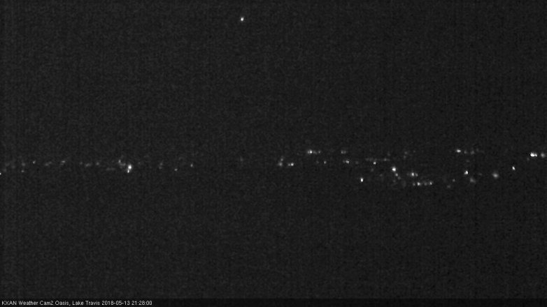 Lake Travis webcam, May 13, 2018 8:30 PM CT
